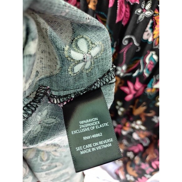 Torrid Size 3 3X Dress Novelty Print Tropical Jungle Floral Cheetah Whimsical - Picture 6 of 8